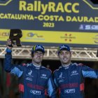Pepe López (dreta) durant un RallyRACC passat.