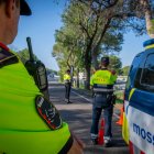 Mossos de la unitat de Trànsit en un control
