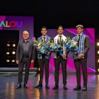 L'alcalde de Salou amb els tres guanyadors del certamen