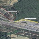 La carretera TV-2231 donarà entrada a l’aparcament provisional i al definitiu, de 600 places