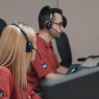 Fotografia d’arxiu de treballadors del servei d’atenció i gestió de trucades d’emergències 112.