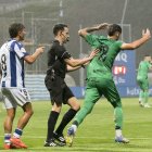 Abraham Domínguez, durant la final de play-off d'ascens del curs passat.