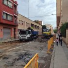 Fotografia de l'inici de les obres de la primera fase de la remodelació del carrer del Doctor Ferran, el passat 29 de setembre