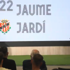 El moment de l'anunci de la convocatòria de Jaume Jardí.