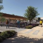 Imatge de virtual de com s'espera que quedi l'entorn de la nova estació d'autobusos de Reus.