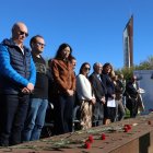Acte pel Dia mundial en record de les víctimes de trànsit, a Barcelona, organitzat per les associacions STOP Accidents i P(A)T i amb la consellera d'Interior, Núria Parlon.