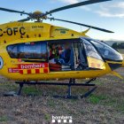Imatge de l'helicòpter durant el rescat a Vimbodí i Poblet