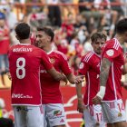 Marcos Baselga I Marc Montalvo celebrant el gol.