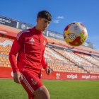 El segon capità del Nàstic, Marc Montalvo, al Nou Estadi.