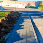 Treballs recents de voreres al Parc dels Avellaners.