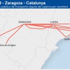 Mapa de les noves connexions amb autobús.