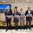 Els regidors Josep Baiges, Noemí Llauradó i Òscar Subirats i l'alcaldessa, Sandra Guaita.