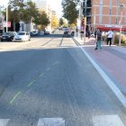 Imatge del lloc on s'ha produit l'accident, davant de l'hospital Joan XXIII.