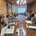 Imatge de la reunió mixta Diputació-URV, que va tenir lloc ahir a la tarda