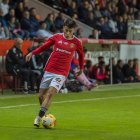 L’extrem del Nàstic de Tarragona Juanda Fuentes durant un partit al Nou Estadi Costa Daurada d’aquesta temporada