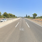 Imatge de l'AP-7 al seu pas per Roda de Berà.