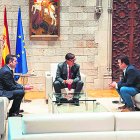 Imatge de la reunió amb el president Salvador Illa