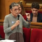 La consellera de Salut, Olga Pané, ahir al ple del Parlament de Catalunya.
