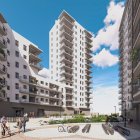 Recreació virtual dels habitatges Les Oliveres, que s'ubicaran al PP10 a tocar de les Gavarres.