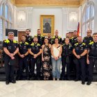 Fotografia d'arxiu de l'última benvinguda de les autoritats municipals als nous agents de la Guàrdia Urbana de Reus.