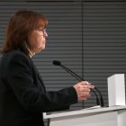 La consellera i portaveu del Govern, Sílvia Paneque, durant la roda de premsa