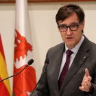 El president Salvador Illa, després de signar l'acord de col·laboració amb Gal·les