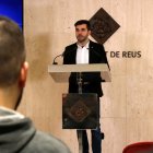 Daniel Marcos, president de Reus Mobilitat i Serveis, durant la roda de premsa
