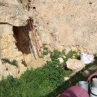 Imatge de la zona de la muralla de Tarragona on s'ha produit el despreniment.