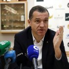 Òscar Ordeig en roda de premsa a Lleida