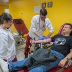 Imatge d'un dels donants que va participar ahir en la campanya al CAP Jaume I.