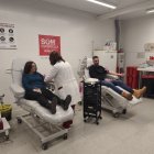 Fotografia de donants de sang a l'Hospital Sant Joan.