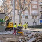 Fotografia de la tercera fase de les obres del carrer Ample i la plaça del Pintor Fortuny.