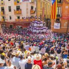 Imatge d'una diada castellera a Tarragona celebrada durant l'estiu