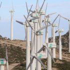 Imatge del Parc Eòlic del Baix Ebre, amb els molins que s'eliminaran