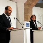 Els consellers Albert Dalmau i Sílvia Paneque en roda de premsa després de la segona reunió del comitè tècnic.