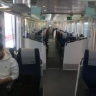 Aspecte de l'interior del tren que sortia aquest migdia des de l'estació de Tortosa a Barcelona.