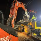 Imatge de les feines d'Adif a l'R1