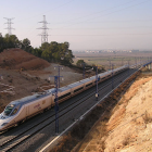 Imatge del tram d'alta velocitat a l'Espluga de Francolí.