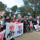 Imatge de la concentració contra la nova línia MAT entre l'Aragó i Catalunya