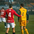 David Alba durant el partit.