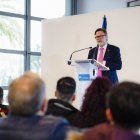 El president de l'Autoritat Portuària de Tarragona, Santiago J. Castellà, en una roda de premsa passada.