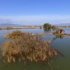 Imatge aèria del Delta de l'Ebre després del temporal