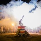 Fotografia de la crema del Braç Incorrupte a la plaça del Mercadal 2026.