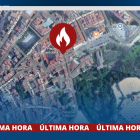 L'incendi s'ha produït en un pis del número 24 del carrer Muralla del Castell.