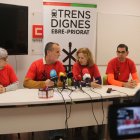 Representants de la Plataforma Trens i Transports Dignes