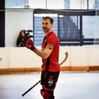 El capità del Reus Deportiu Joan Salvat celebrant un gol.