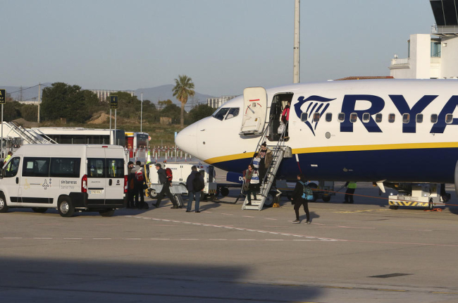 Una imatge d'arxiu d'un avió de Ryanair a l'Aeroport.