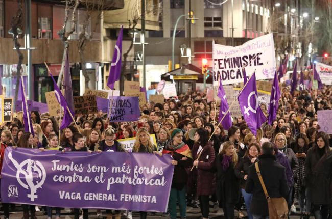 Imagen de la manifestación en Tarragona el pasado 8 de marzo del 2018 para el Día Internacional de la Mujer.