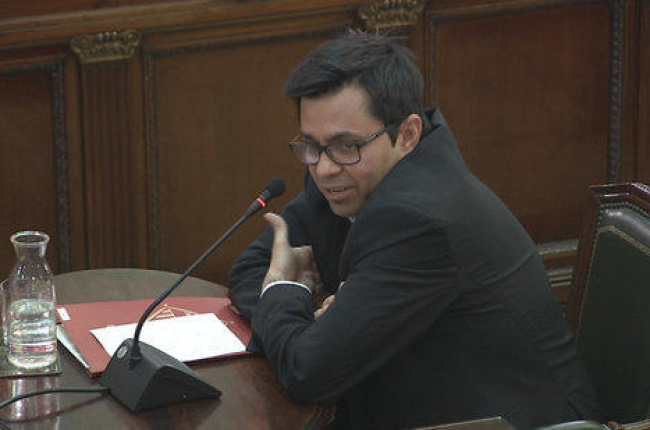 Gerard Pisarello, durante su declaración como testigo en el Tribunal Supremo.