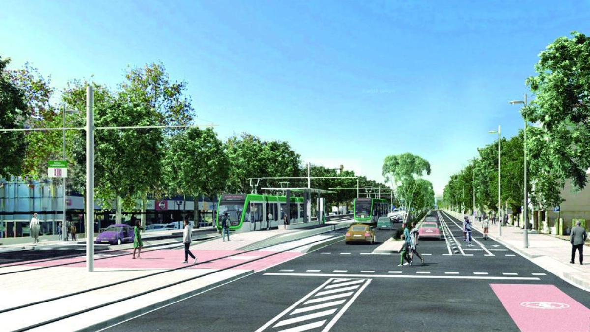 Render del recorregut del Tramcamp al seu pas per Torreforta.